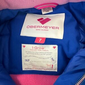 Obermeyer kids ski jacket size 7